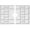 Ekena Millwork Beaux Architectural Grade PVC Ceiling Medallion, 22"W x 14 5/8"H x 3"ID x 7 1/2"C x 1"P, Two-Piece CMP22X14BX2-03000 - alternate 1